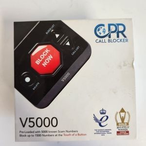 CPR V5000 Call Blocker for Landline Phones - Block Robocalls Stop Spam Callers